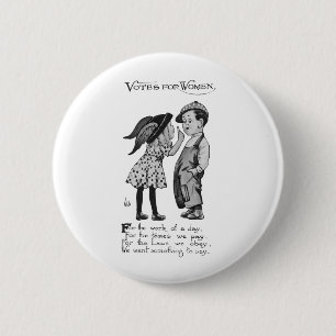 Stemmen voor vrouwen ronde button 5,7 cm