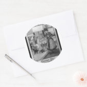 Stemmen voor vrouwen! ronde sticker (Envelop)