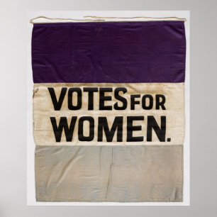 "STEMMEN VOOR VROUWEN" Suffragette Banner 1910-192 Poster