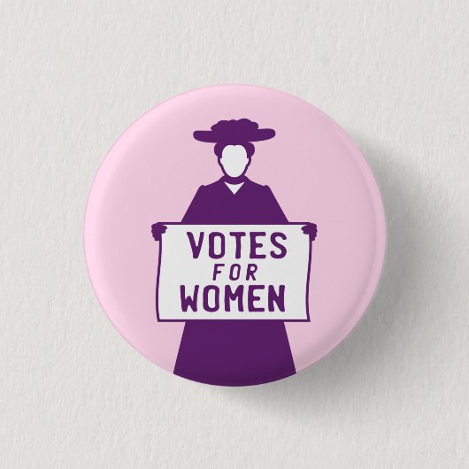 Stemmen voor Vrouwen Suffragette Ronde Button 3,2 Cm (Voorkant)