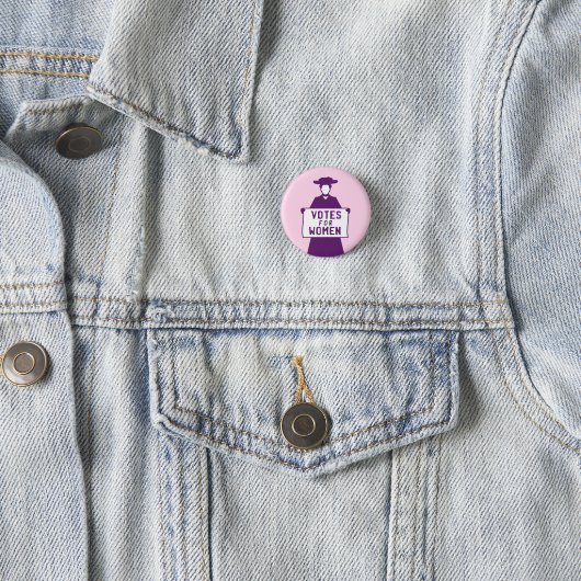 Stemmen voor Vrouwen Suffragette Ronde Button 3,2 Cm (In situ)