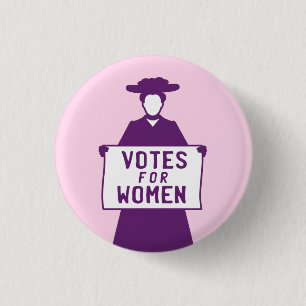 Stemmen voor Vrouwen Suffragette Ronde Button 3,2 Cm