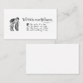 Stemmen voor vrouwen visitekaartje (Voorkant / Achterkant)