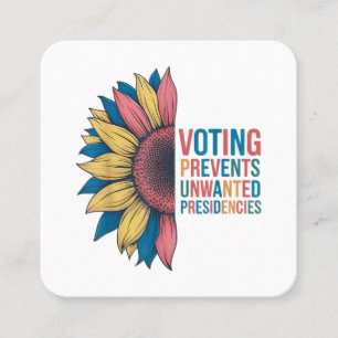 Stemmen voorkomt ongewenst stemgedrag van voorzitt vierkante visitekaartje