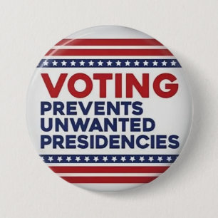 stemmen voorkomt ongewenste presidentiële ambtster ronde button 7,6 cm