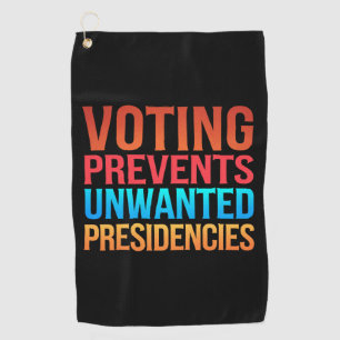 Stemmen voorkomt ongewenste presidentsverkiezingen golfhanddoek