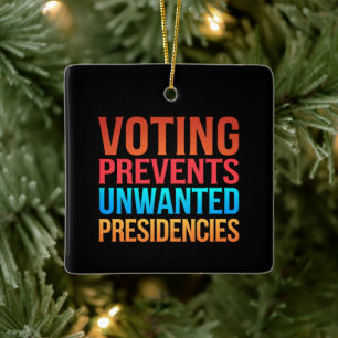 Stemmen voorkomt ongewenste presidentsverkiezingen keramisch ornament