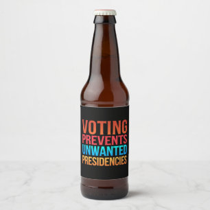 Stemmen voorkomt ongewenste verkiezingen bier etiket