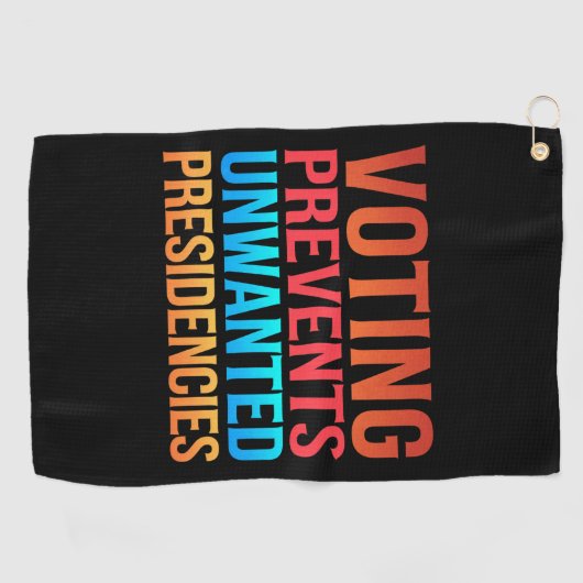 Stemmen voorkomt ongewenste verkiezingen golfhanddoek (Horizontaal)