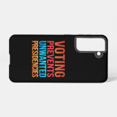 Stemmen voorkomt ongewenste verkiezingen samsung galaxy hoesje (Achterkant horizontaal)