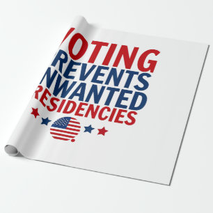 Stemmen voorkomt ongewenste voorzitterschappen man cadeaupapier