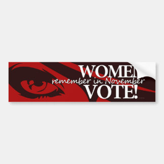 Stemmen vrouwen - Onthoud 8 november Bumpersticker