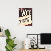 Stemmen zeker: geheugenveiligheid poster (Thuiskantoor)