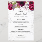 Stemmenfloralen witte bogundy paarse glitter (Voorkant)