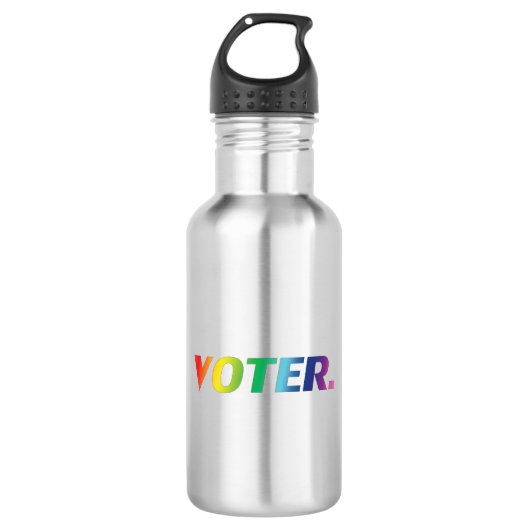 "Stemmer" Rainbow Pride kleuren LGBT Waterfles (Voorkant)