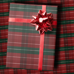 Stemmig Bourgondië en Jager Groen Streep Plaid Ker Cadeaupapier