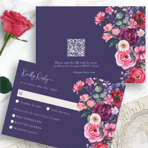 Stemmige Bloem RSVP Kaart
