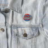 Stemming 2024 Patriottische Pin Button (In situ)
