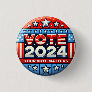 Stemming 2024 Patriottische Pin Button