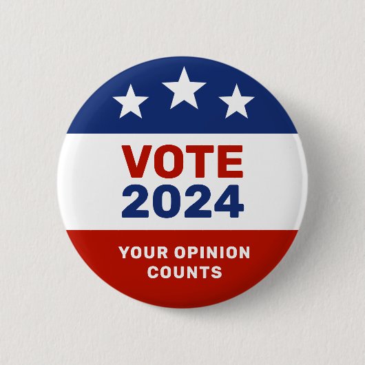 Stemming 2024 Uw mening is belangrijk Button (Voorkant)