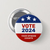 Stemming 2024 Uw mening is belangrijk Button (Voorkant /achterkant)