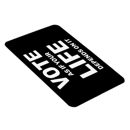 Stemming alsof je leven er afhankelijk van is magneet (Rechterzijde)