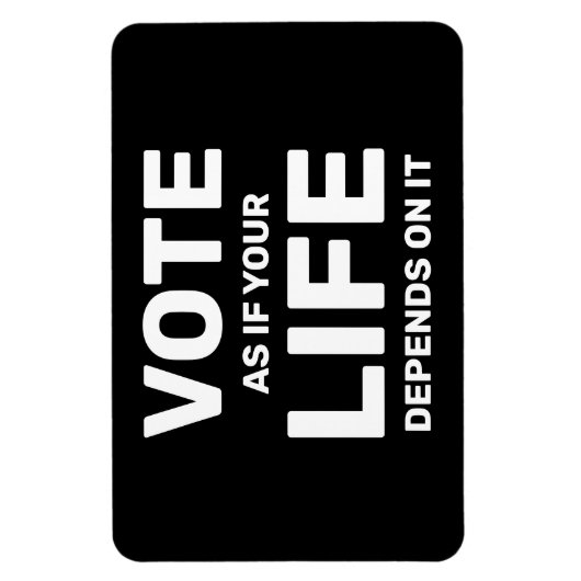 Stemming alsof je leven er afhankelijk van is magneet (Verticaal)