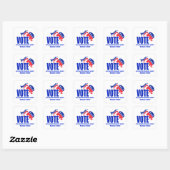 Stemming alsof je leven er van afhangt vierkante sticker (Vel)