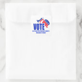 Stemming alsof je leven er van afhangt vierkante sticker (Tas)