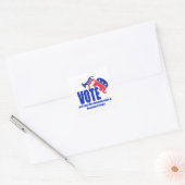 Stemming alsof je leven er van afhangt vierkante sticker (Envelop)