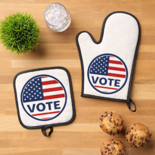 Stemming Amerikaanse ronde vlag presidentsverkiezi Ovenwant & Pannenlap Set