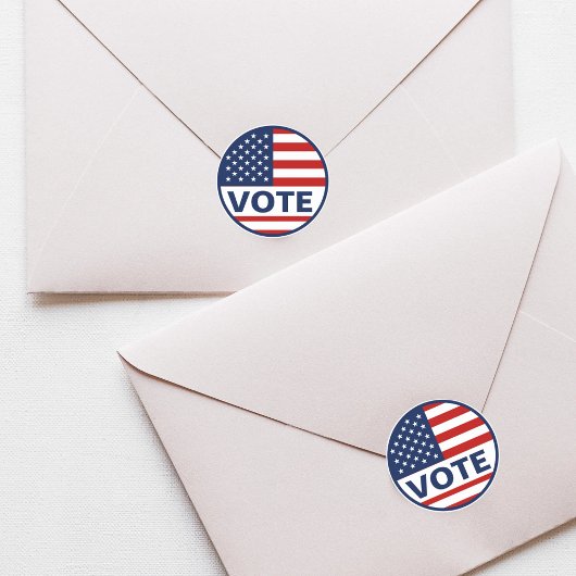 Stemming Amerikaanse vlag Verkiezing Ronde Sticker