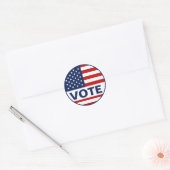 Stemming Amerikaanse vlag Verkiezing Ronde Sticker (Envelop)