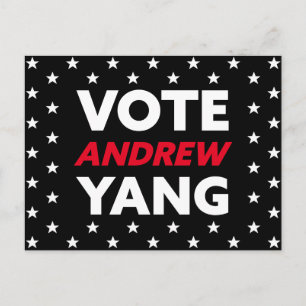 Stemming: Andrew Yang New York City Mayor Black Briefkaart