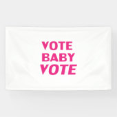 Stemming: Baby, warm roze, magenta, fuchsie, wit Spandoek (Horizontaal)