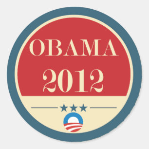 Stemming Barack Obama 2012 Ronde Sticker
