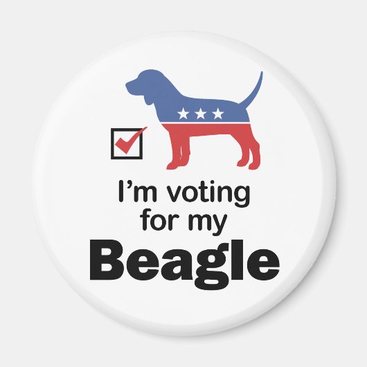 Stemming: beagle magneet (Voorkant)