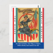Stemming: Biden & Harris w   Lady Liberty Briefkaart (Voorkant / Achterkant)