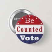 Stemming bij tellingen ronde button 5,7 cm (Voorkant /achterkant)