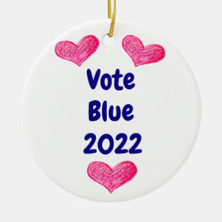 Stemming Blauw 2022 Nov Midterms Politieke campagn Keramisch Ornament
