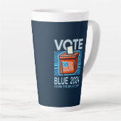 Stemming Blauw 2024 Stembus Amerikaanse presidents Latte Mok (Rechterhoek)
