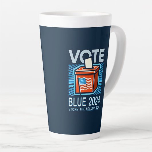 Stemming Blauw 2024 Stembus Amerikaanse presidents Latte Mok (Rechterhoek)