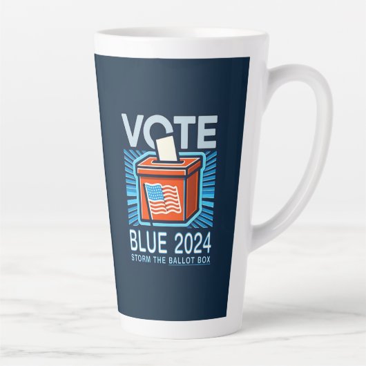 Stemming Blauw 2024 Stembus Amerikaanse presidents Latte Mok (Rechts)
