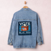 Stemming Blauw 2024 stembus Presidentieel Denim Jacket (Hangar)