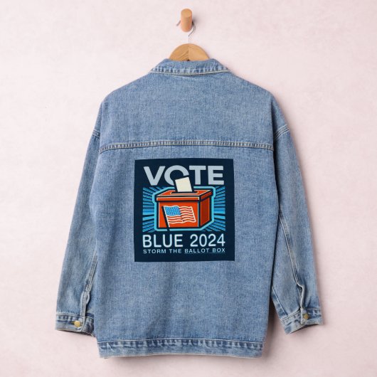 Stemming Blauw 2024 stembus Presidentieel Denim Jacket (Hangar)