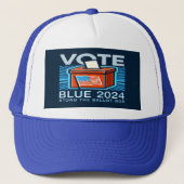 Stemming Blauw 2024 Stembus US President Trucker H Trucker Pet (Voorkant)