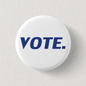 Stemming blauw en wit modern ronde button 3,2 cm (Voorkant)