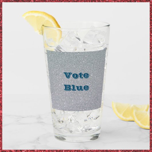 Stemming blauw glitter Drink glas