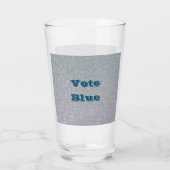 Stemming blauw glitter Drink glas (Achterkant)
