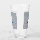 Stemming blauw glitter Drink glas (Links)